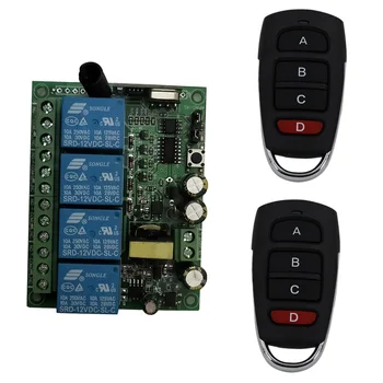 

AC 220V 4CH 4 CH Wireless Remote Control LED Light Bulb Switch Wireless Relay Receiver Module Remote Transmitter 315/433Mhz