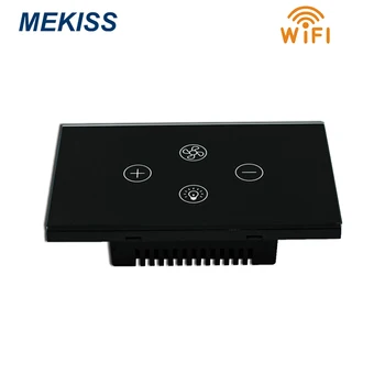 

WIFI Smart Fan Light Switch Smart Life APP Wireless Remote Control US Standard Wall Sticker Installation Switch