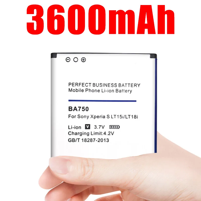 Аккумулятор BA750 литий-ионный для телефона Sony Ericsson Xperia Arc S LT15i LT18i X12 3600 мАч |