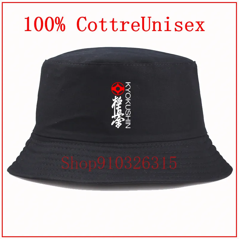 

Kyokushin Karate heart Martial Arts white Bucket Hat Men Women bob Outdoor Beach sun hat fashion panama Fishing Fisherman Hat