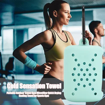 

Fashion Solid Portable Small Towel Cooling Artifact Cool Superfine Fiber sweat-absorbent quick-drying Outdoor Sports Cold Towel