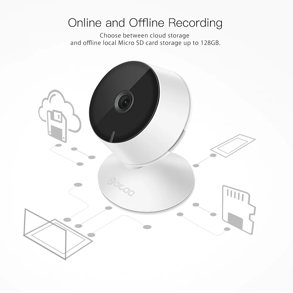Digoo DG Mini8 Видеоняни и радионяни 1080P Беспроводной WI FI детский няня ip камера