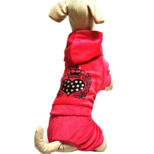Pet Одежда для собак, зимний теплый комбинезон для маленьких, средних и собака щенок куртка с капюшоном пальто для чихуахуа Йорк 4 брюки с широкими штанинами Костюмы
