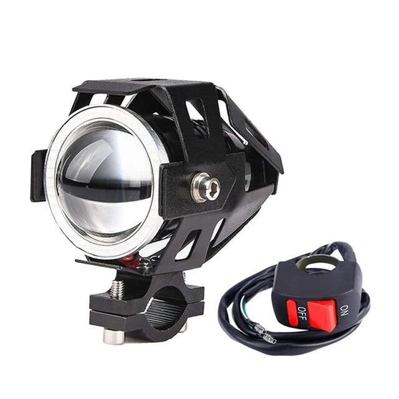 

2PCS 125W Motorcycle Headlight Spotlight 3000LM Moto 12V U7 LED Driving Fog Head spot Light Motorbike Decorative Lamp