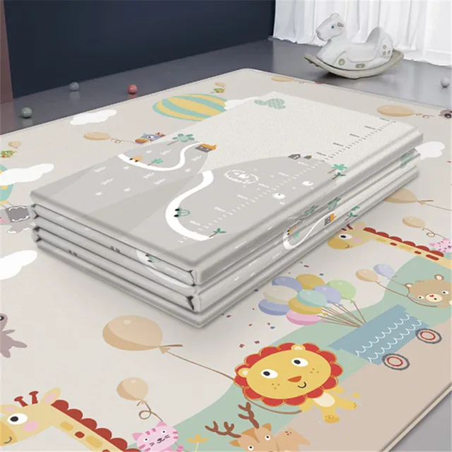 Large Size Foldable Children Carpet Cartoon Baby Play Mat Educational Baby Activity Carpet Waterproof and Easy to Store 1