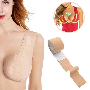 

Ladies Invisible Breast Lift Tape Adhesive Intimates Bralette1 Roll Boob Tape Women Silicone Breast Nipple Covers Push Up Bra