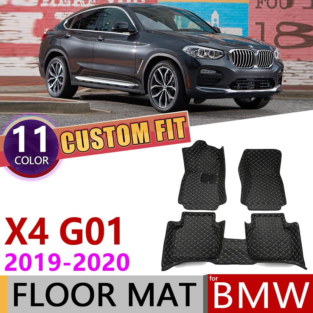 Custom Leather Car Floor Mats for BMW X4 G01 20192020 5 Seats