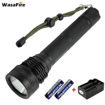 

Zoomable XHP50 LED Flashlight 2500LM 5 Modes Adjust Focus Torch Lamp Self Defense Lantern with 18650 Battery+Charger