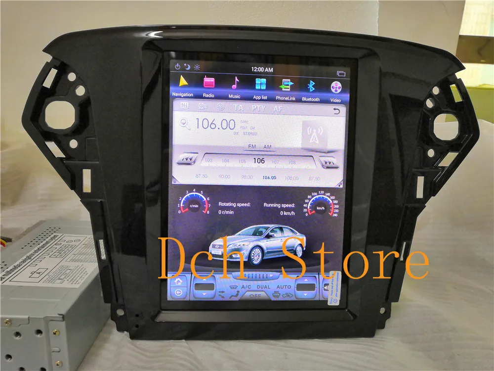Автомобильный DVD плеер 10 4 &quotв стиле Тесла Android 9 0 GPS NAVI для Ford Fusion Mondeo 2011 2015 PX6 HDMI