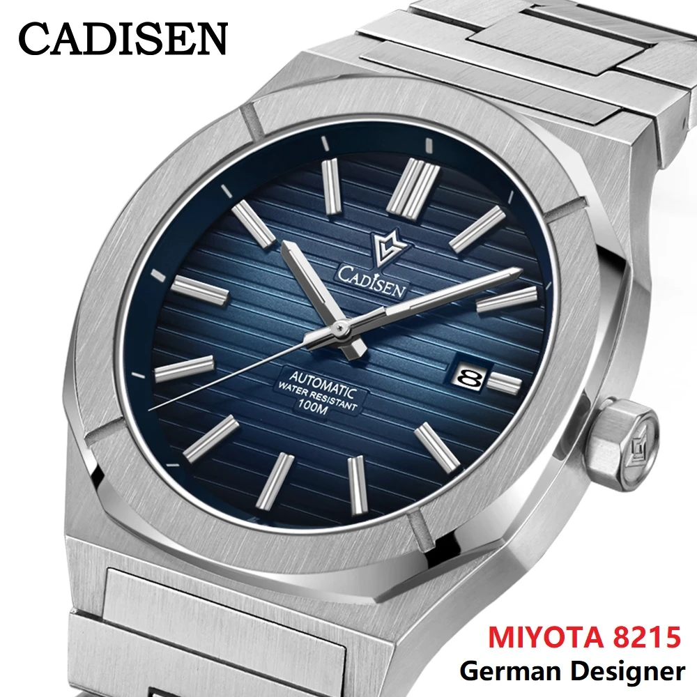 CADISEN Watch for Men Luxury Automatic Men MIYOTA-8215 Movement Sapphire Crystal 42mm Dial 100m Waterproof  Wristwatches C8200