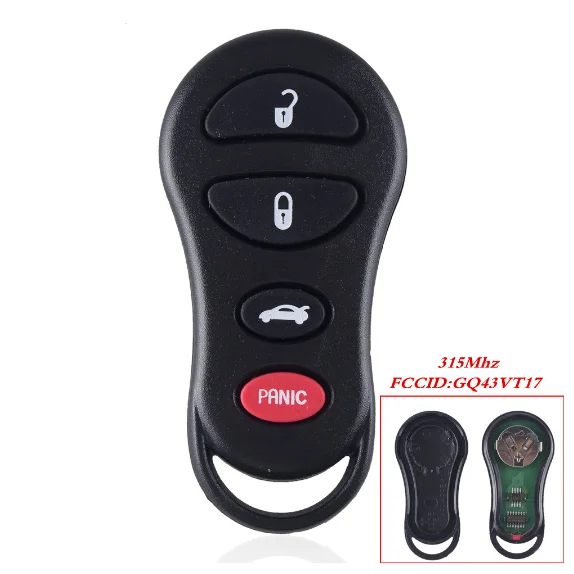 SPCFOR 3 + 1 4 кнопки дистанционный ключ брелок от машины 315 МГц для Jeep Dodge 2002 2003 2004 2005
