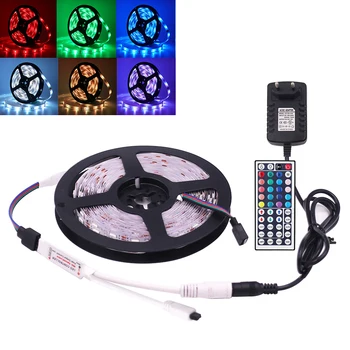 

5050 RGB LED Strip Light 12V DC Remote Control RGB / Single Color Waterproof Flexible Led Tape with Power Plug 1m 2m 3m 4m 4m 5m