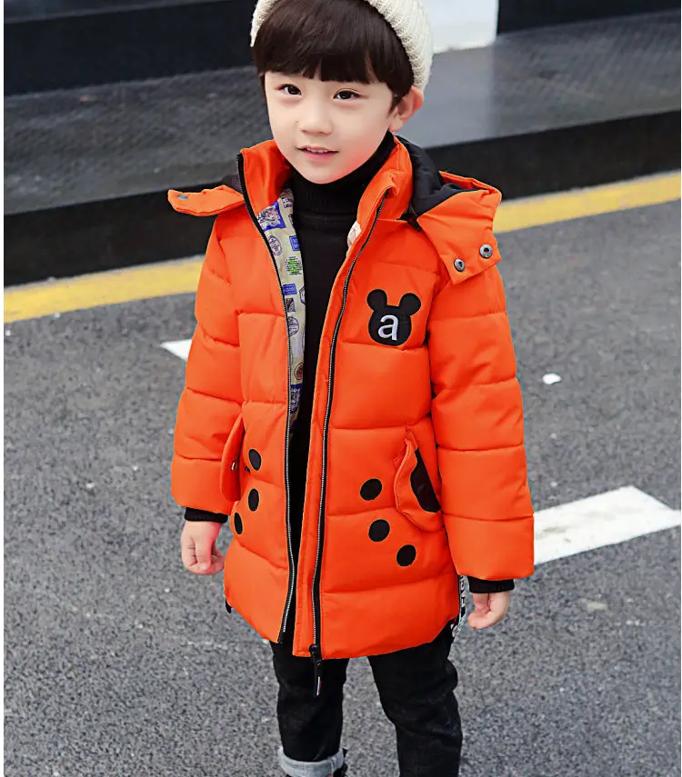 Children Boys Winter New Down Cotton Jackets Little Boys Outwear Clothing Kids Parka Warm Thicken Coat For Boys Clothes Suit