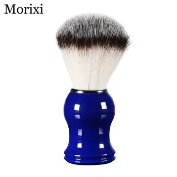 

Morixi beard care shaving brush silky soft hair Metal resin handle blue color 11cm men' care shaving tool BZ113
