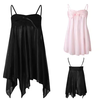 

Baby Doll Sexy Lingerie Women Lace Sleepwear Solid Mesh Halter Nightgowns Nightwear For Ladies Night Dress Chemise De Nuit Femme