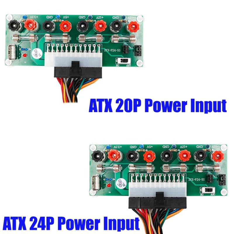 Электрическая схема 24 шпильки блок питания Atx настольный компьютер Питание 24 Pin Atx коммутационная плата модуль Штекерный разъем постоянного тока с Usb 5V Порты и разъёмы