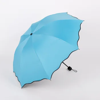 

Creative All-Weather Umbrella Water Now Flower Vinyl Folding Parasol Gift Advertising Umbrella