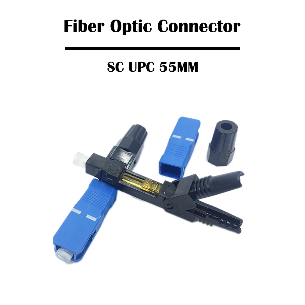 500 шт. SC UPC/APC Волоконно оптический разъем SM одиночный режим 55 мм FTTH APC ≤ 0.3 дБ/≤ 0 5 дБ