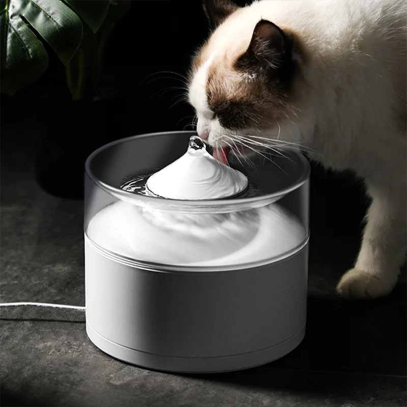 Cat Drinking Fountain Cats and Dogs Water Automatically Circulates Quadruple Filtering Intelligent Mute Pet | Дом и сад