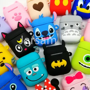 Cartoon Cute Wireless Earphone Case For Apple AirPods 2 Silicone Charging Headphones Case for Airpods Protective Cover 1
