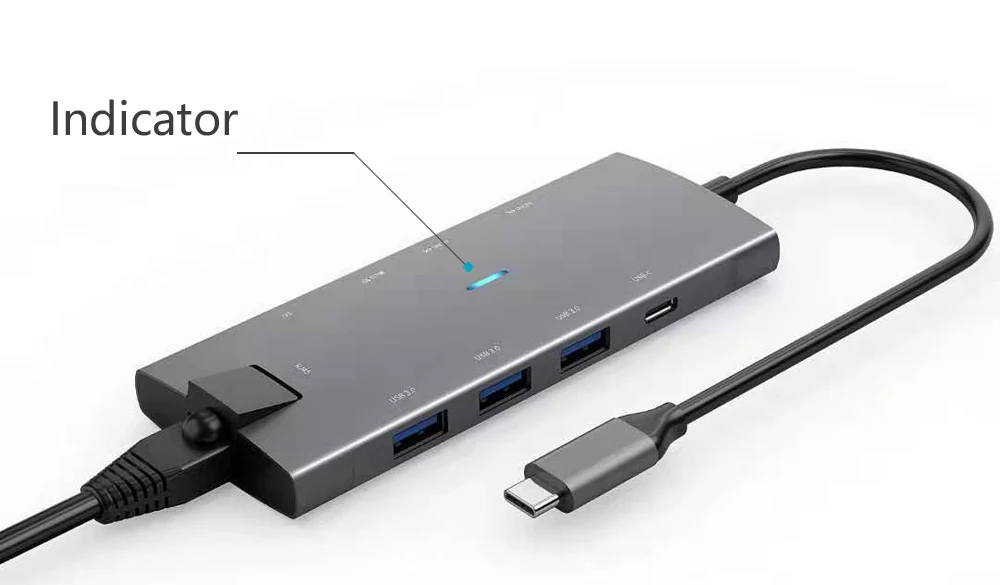 Тип c док-станция алюминий 11 в 1 к HDMI кард-ридер RJ45 PD для зарядного устройства Аудио MacBook samsung Galaxy usb c концентратор