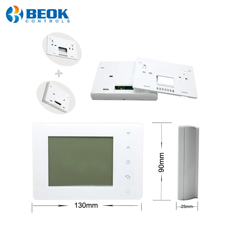 Beok 8-Channels Wireless Underfloor Heating Central Controller Warm Floor for Gas Boiler System Thermostat Actuators Servo