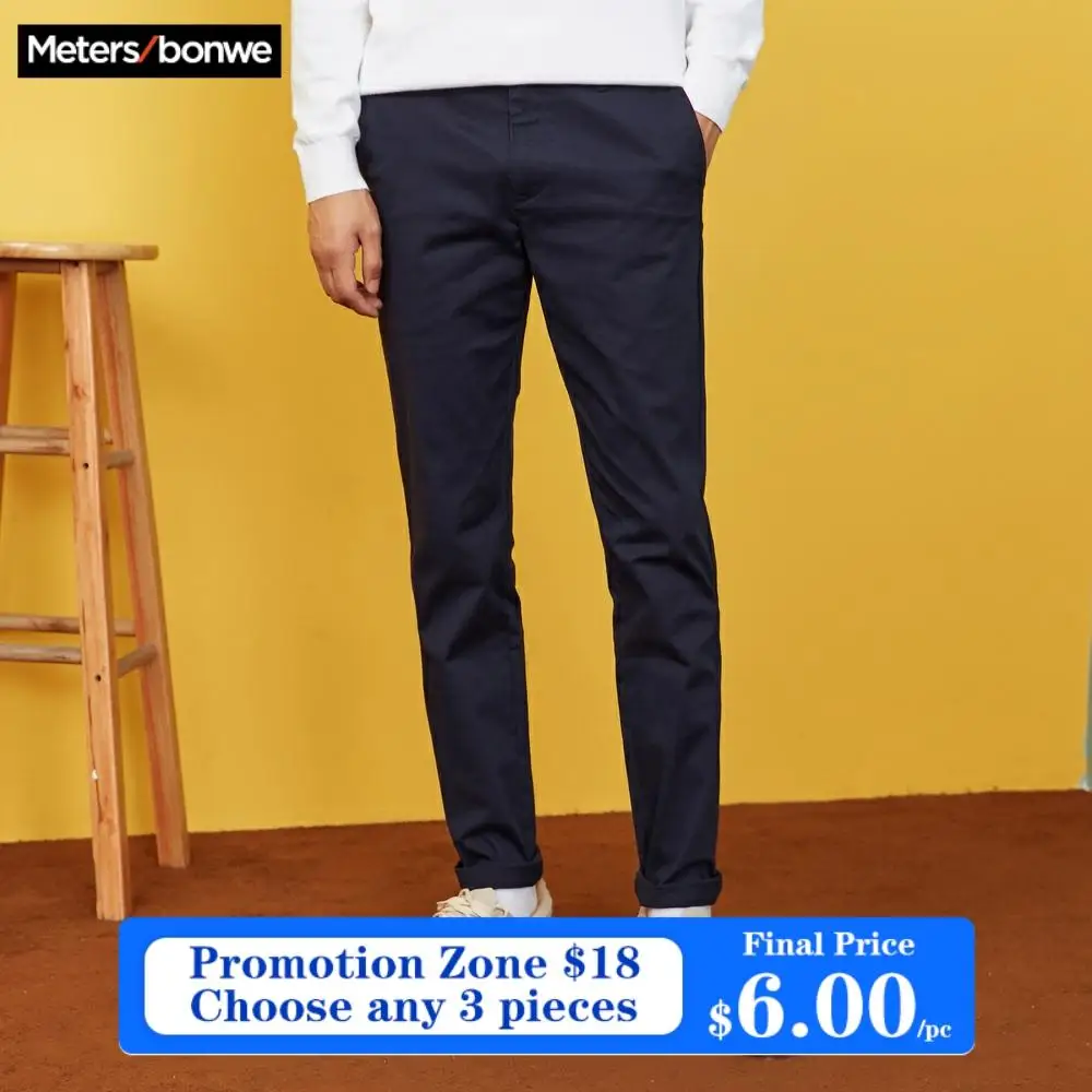 METERSBONWE Men Pants Spring Autumn Wild Slim Fit Chinos Fashion Male Brand Trousers METERSBONWE Men Pants Spring Autumn Wild Slim Fit Chinos Fashion Male Brand Trousers