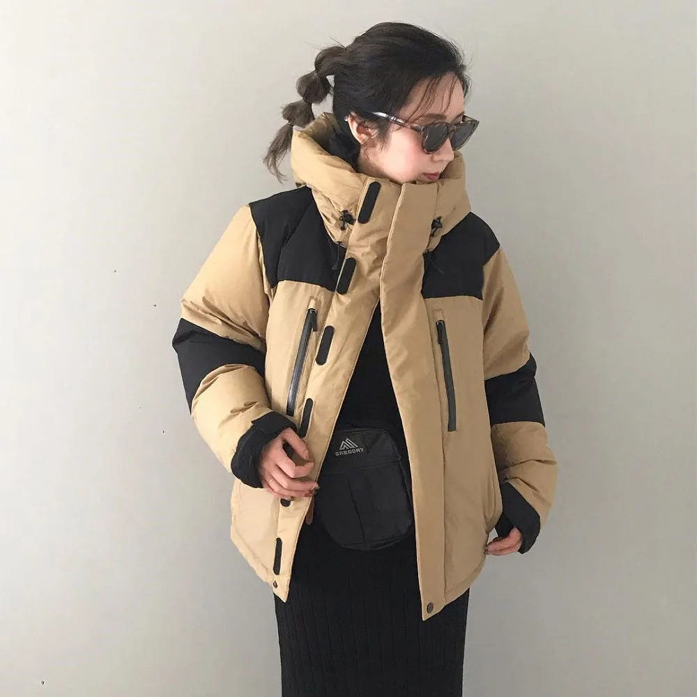 Женская куртка с хлопковой подкладкой; сезон осень-зима; толстые теплые парки свободного покроя; Повседневная Верхняя одежда Harajuku в