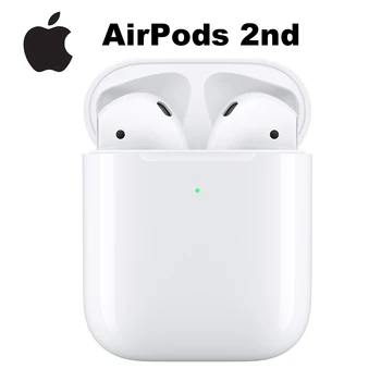 

Genuine Apple AirPods 2nd Earphone with Wireless Charging Case TWS Bluetooth Headphone Stereo Bass Sport Earbuds for iPhone iPad