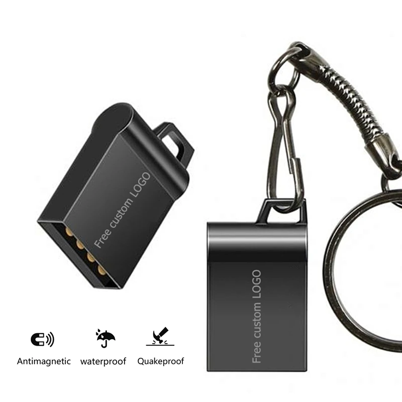 

Cle Usb 8gb 32gb Metal Usb Flash Drive 16gb Flash Memory Stick 4gb Waterproof Key Pendrive 64gb Pen Drive 128gb Free custom LOGO