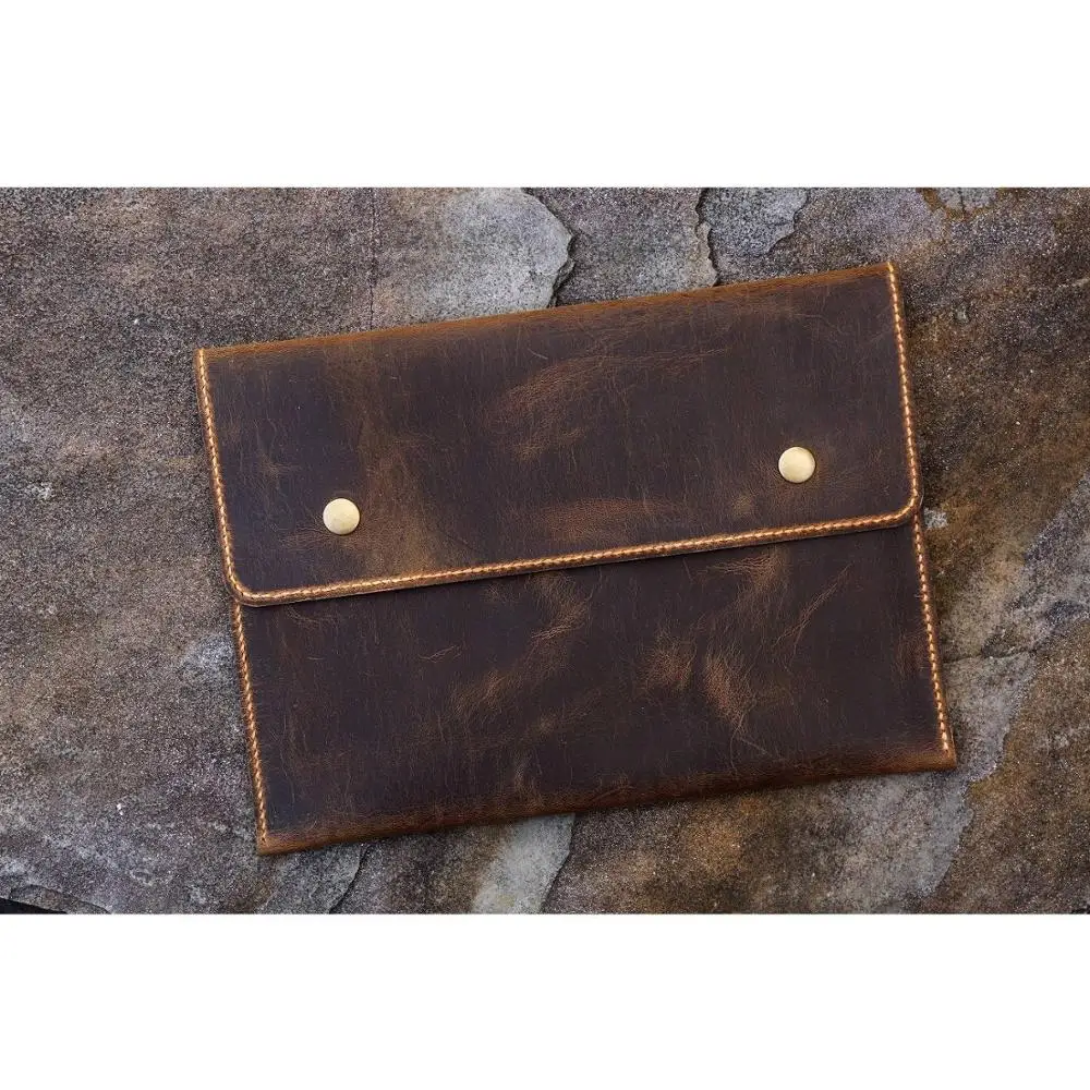 

Personalized rustic genuine leather sleeve case pouch for NEW 2018 iPad Pro 11 12.9 inch unique personal New iPad Pro sleeve