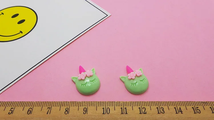 100Pcs/Lot Miniature Kawaii Unicorn Resin Flatback Cabochon for Scrapbooking Hair Bow Center Embellishment DIY Craft