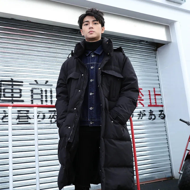 Tcyeek размера плюс, зимнее пальто для мужчин, Брендовое, теплое, 90% утиный пух, куртка,, корейский, длинный, толстый, пуховик, парка, Hiver, пальто 981071