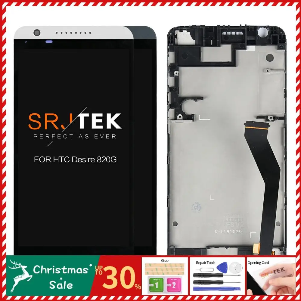 Srjtek для htc Desire 820G экран D820G(не для D820) стекло ЖК-дисплей сенсорный экран дигитайзер сенсор стекло в сборе с рамкой