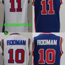 A+++ качество мужские взрослых#10 ретро-шорты Dennis Rodman, 11 Исайя майка Thomas Детройта