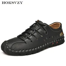 HOKSZVY/Летняя мужская обувь ручной работы; дышащая повседневная обувь с дырками; 47; обувь с дырками; мужская кожаная обувь на полой подошве; CLK-8298 обувь