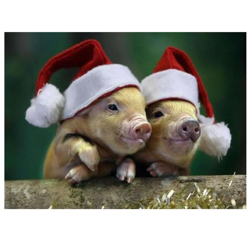 

NEW 5D Diy Diamond Painting Kits Pig Full Drill Pig 5D Diy Diamond Embroidery Kits Mosaic Cross Stitch Kit Home Decoration Gift