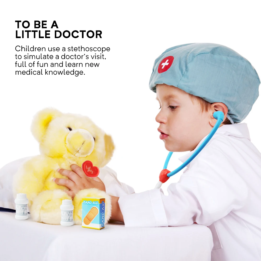 Online 17 Uds juego de rol de los niños de simulación juego de juguete médico mochila portátil Kit médico niños educativos juego de roles juguetes clásicos regalos de navidad