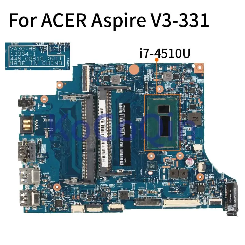 

For ACER Aspire V3-331 I7-4510U Laptop Motherboard 13334-1 448.02B15.0011 Notebook Mainboard SR1EB DDR3