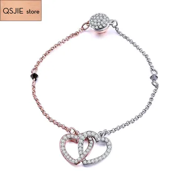 

High quality SWA classic replica new remix invisible magnetic buckle double love bracelet