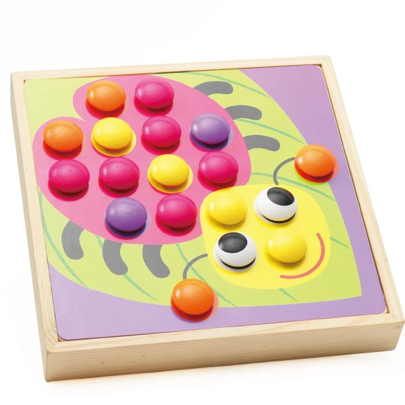 

Baby wooden creative handmade DIY early education puzzle puzzle three-dimensional mushroom nail combination puzzle board toy