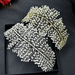 A424 Crystal Bridal Hair Band Handmade Wedding Tiara Rhinestone Wedding Headpieces Vintage Bridal Headwear Hair Accessories