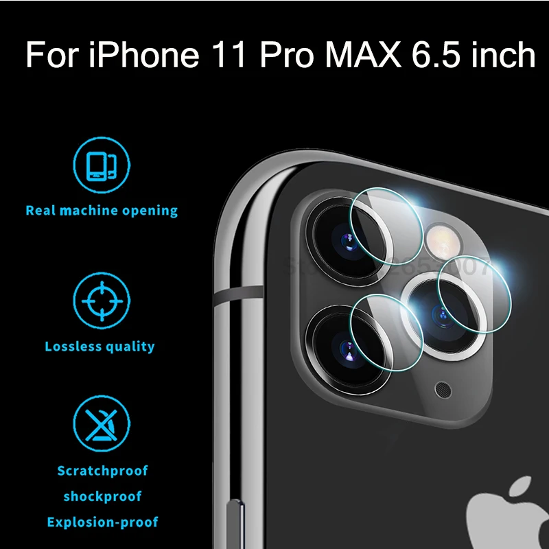 For iP 11Pro Max 6.5 2 шт. объектив камеры закаленное стекло для iPhone 11 Pro MAX XR XS X Объектив Защитная пленка для экрана крышка для iPhone 8X7 11 Pro Max 11Pro - Цвет: For iP 11Pro Max 6.5