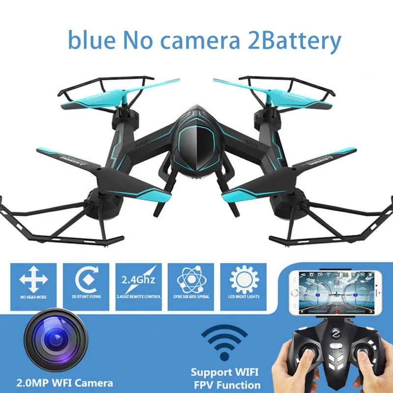 Дрон AG-01 с камерой HD Технология дистанционного управления Квадрокоптер с 2,4G вертолет 4 канала RC игрушка синий и красный - Цвет: blue No camera 2B