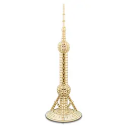 Высокоточная лазерная резка головоломка 3D Деревянный Китайский стиль тема Модель-пазл настольный декор для детей-Восточный жемчуг башня