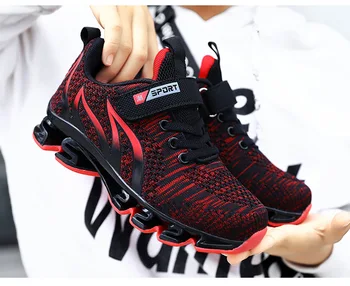 

2020New Big Boys Sneakers Breathable Teenage Trainers Anti Slip Kids Boys School Shoes Rubber Bottom Running Shoes Children28-39