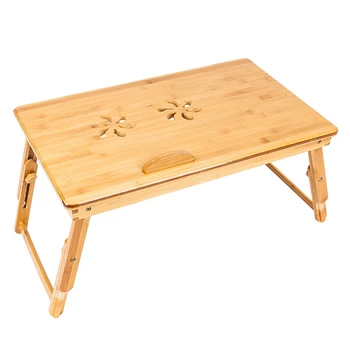 

Portable Adjustable Folding Bamboo Notebook Computer Desk Classical Notebook Computer Stand Desk Computer Notebook Bed Table