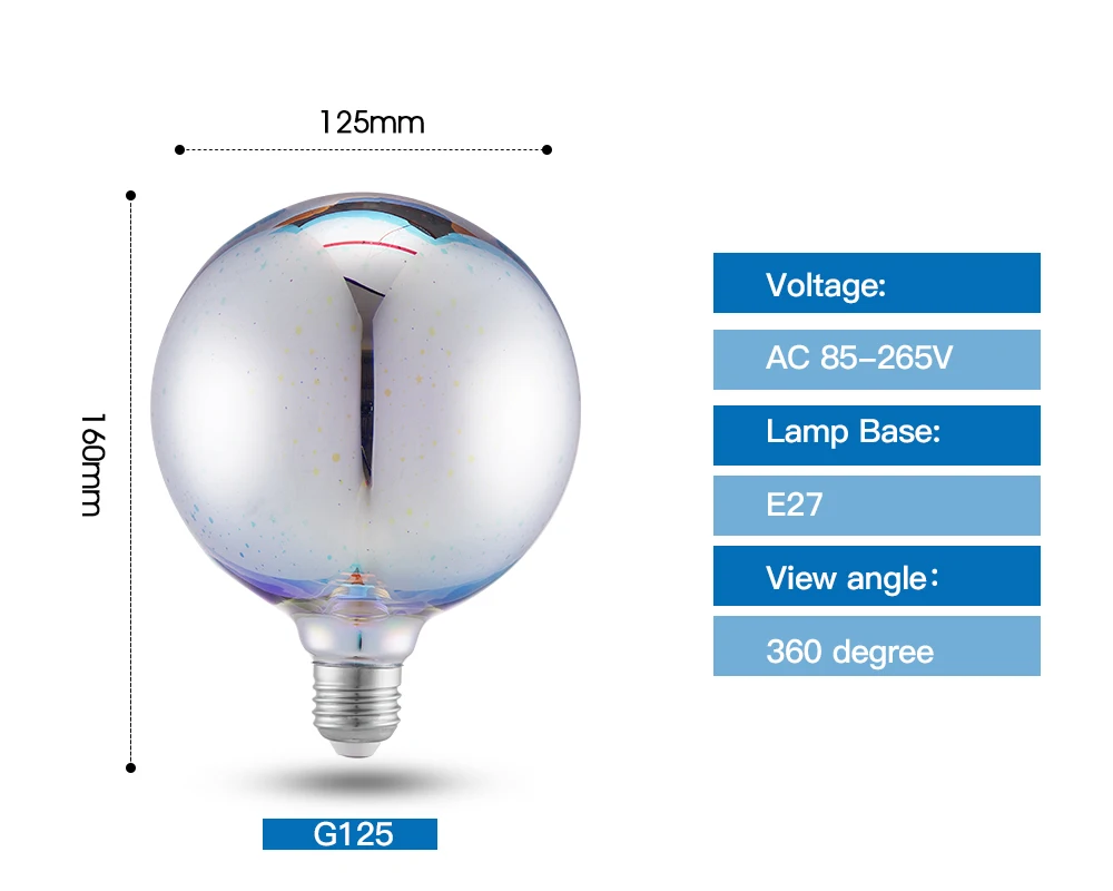 LUCKYLED светодиодный лампы E27 220v 110V 3D, стилизованные под языки пламени украшения светодиодный светильник A60 ST64 G80 G95 G125 праздничный светильник лампы Свадебная вечеринка ампулы