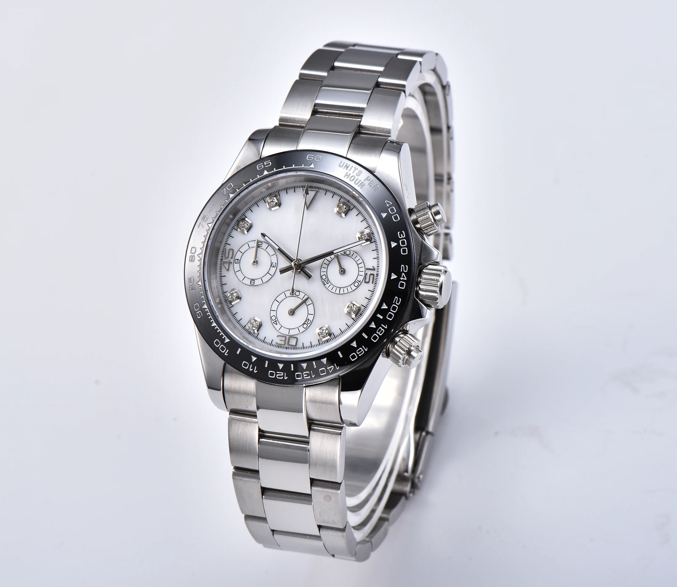 

Watch new quartz meter sapphire luminous hand time code table VK63 men's movement 39 mm ceramic steel case 8249