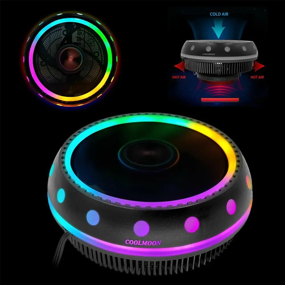 RGB светодиодный процессор радиатор с системой охлаждения для Intel LGA1155/775/AMD4/AM3+ AM2+/FM1 разъем компьютера корпус радиатор охлаждения